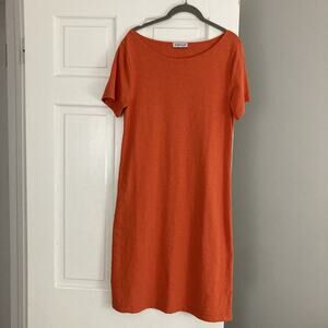 Kettlewell Womens Cotton T-shirt stretch Dress Short Sleeve Resort Orange Size M